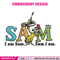 I am Sam Sam I Am Dr. Seuss Embroidery Design, Dr Seuss Embroidery, Embroidery File, Embroidery design, Digital download.jpg