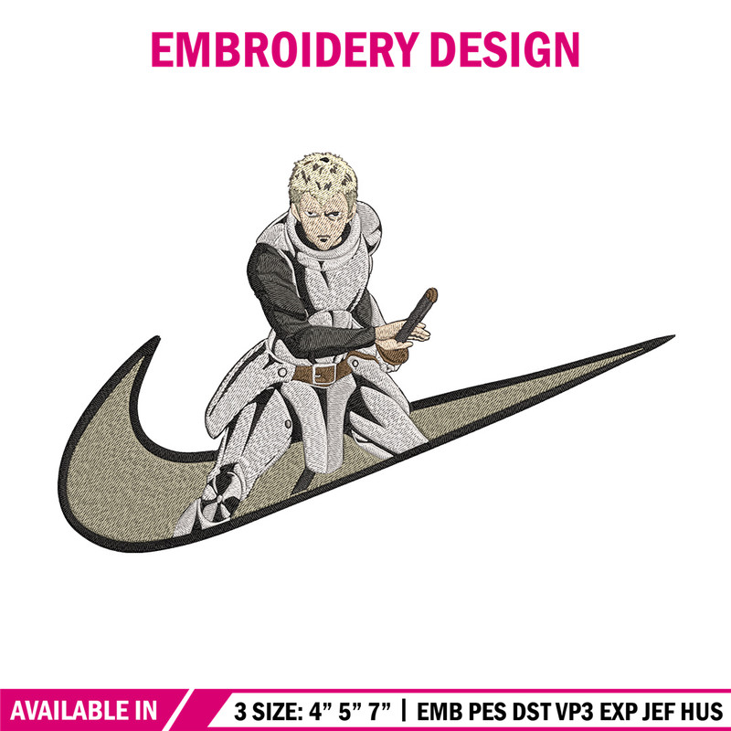 Iaian x nike Embroidery Design, One punch man Embroidery, Embroidery File, Nike Embroidery, Anime shirt,Digital download.jpg