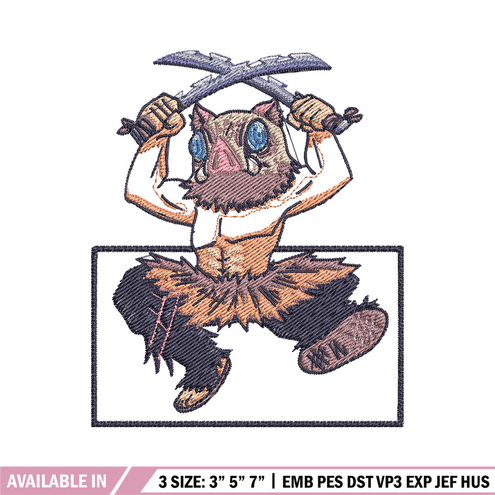 Inosuke funny embroidery design, Inosuke embroidery, Embroidery shirt, Embroidery file, Anime design, Digital download.jpg