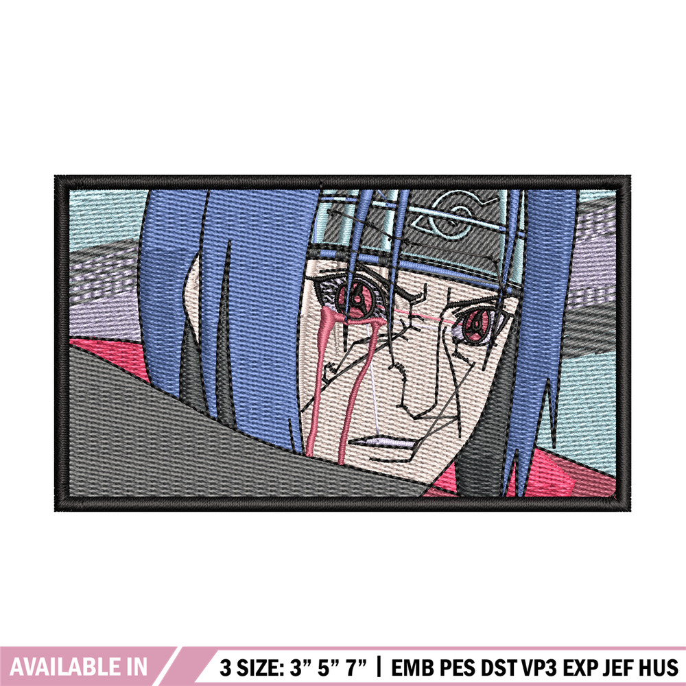 Itachi frame embroidery design, Naruto embroidery, Anime design, Embroidery shirt, Embroidery file, Digital download.jpg