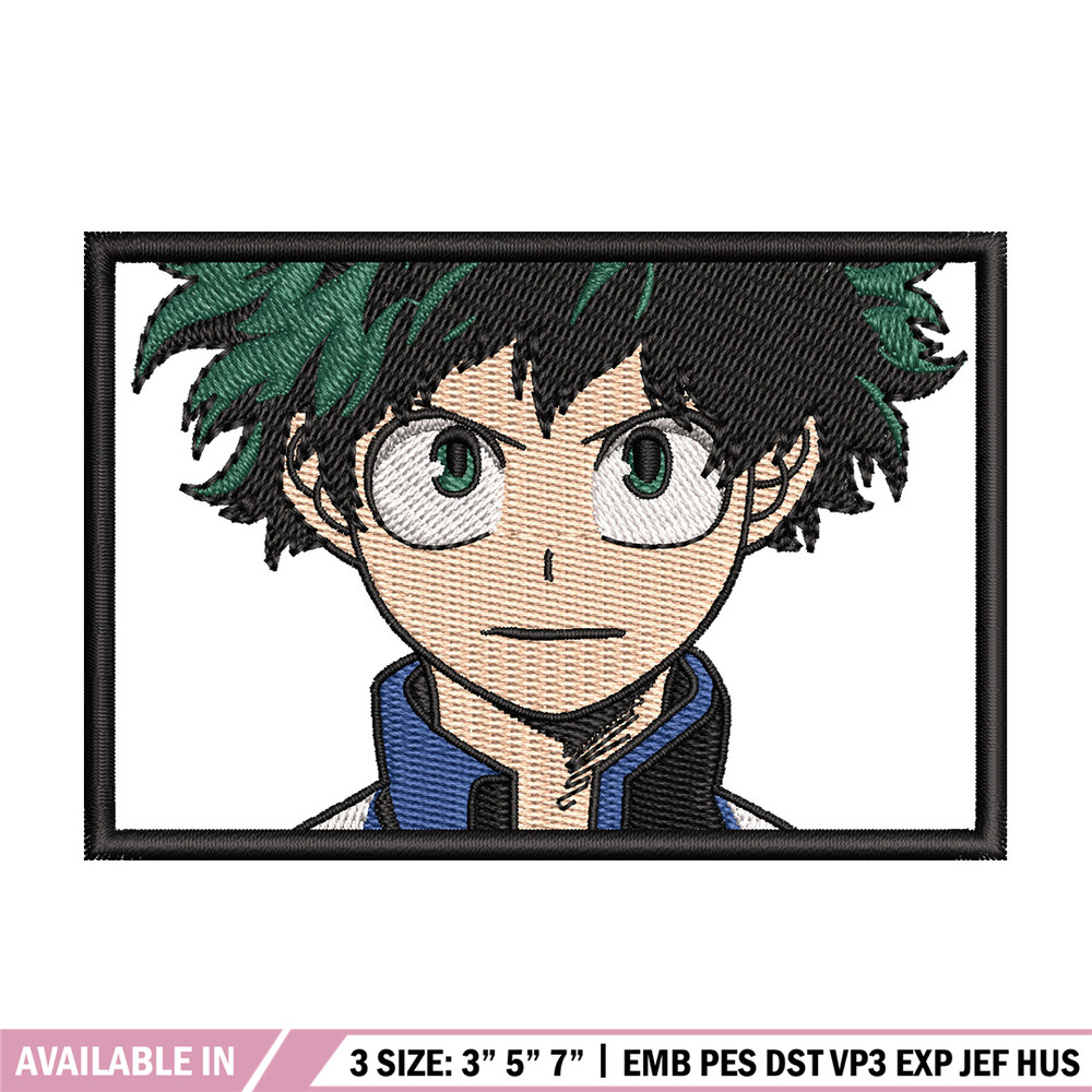 Izuku frame embroidery design, Mha embroidery, Anime design, Embroidery shirt, Embroidery file, Digital download.jpg