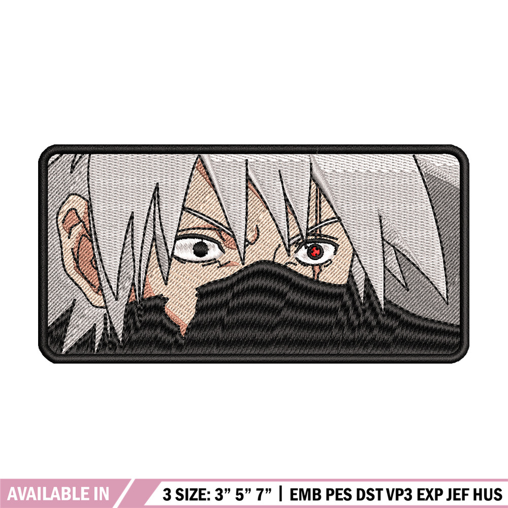 Kakashi angry embroidery design, Naruto embroidery, embroidery file, anime design, anime shirt, Digital download.jpg