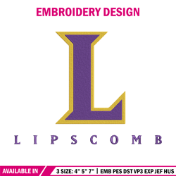 Lipscomb Bisons logo embroidery design,NCAA embroidery,Embroidery design, Logo sport embroidery, Sport embroidery