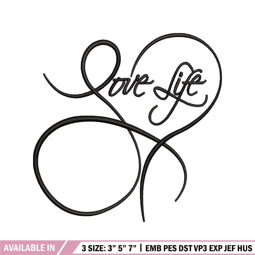 Love life logo embroidery design, Love life logo embroidery, logo design, embroidery file, logo shirt, Digital download.jpg