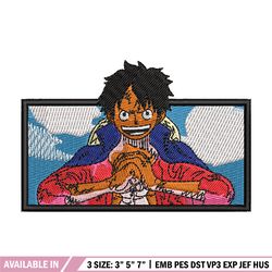 luffy box embroidery design, one piece embroidery, anime design, embroidery shirt