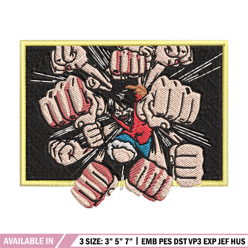 Luffy embroidery design, One piece embroidery, Anime design, Embroidery file, Embroidery shirt, Digital download (12).jpg