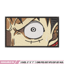 luffy eyes embroidery design, one piece embroidery, anime design, embroidery shirt