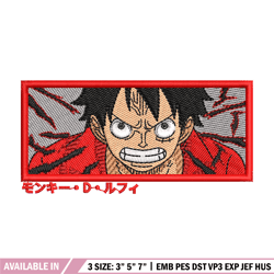 luffy haki embroidery design, one piece embroidery, anime design, embroidery shirt