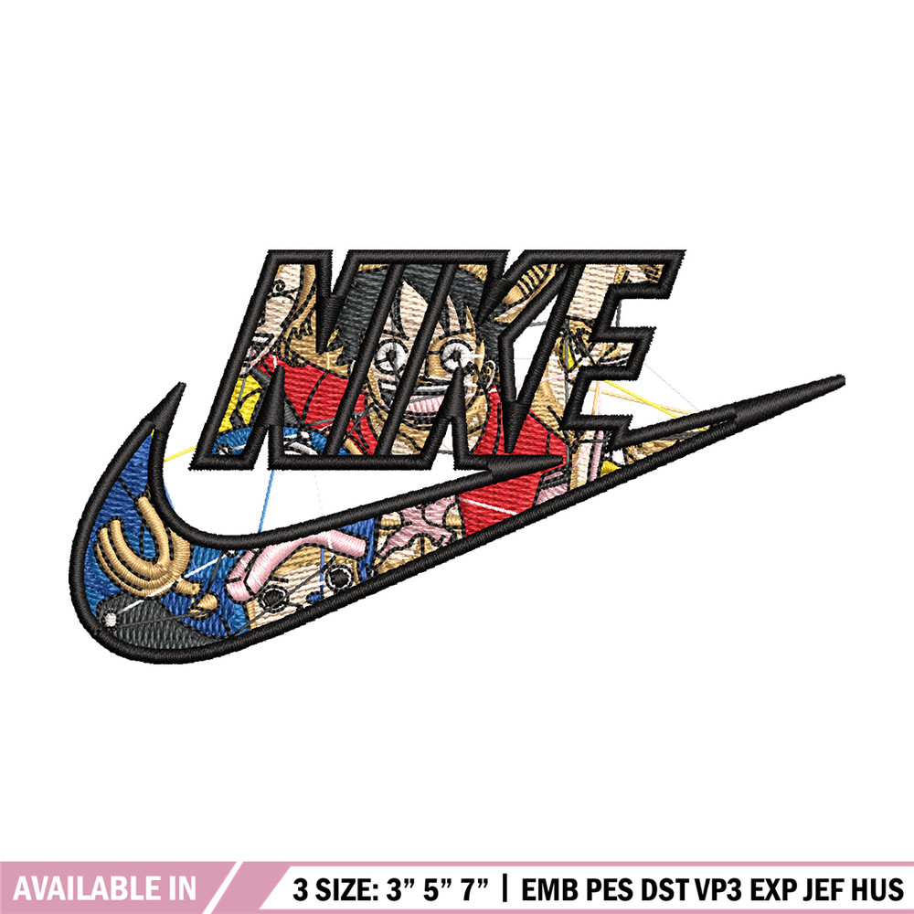 Luffy swoosh embroidery design, One piece embroidery, Anime design, Embroidery shirt, Embroidery file, Digital download.jpg