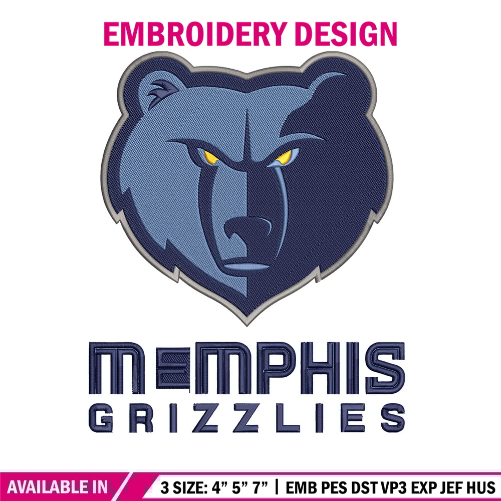 Memphis Grizzlies logo embroidery design,NBA embroidery, Sport embroidery,Embroidery design, Logo sport embroidery..jpg