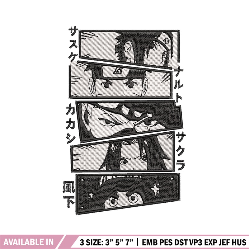 Naruto anime embroidery design, Naruto embroidery, Logo design, anime design, anime shirt, Digital download.jpg