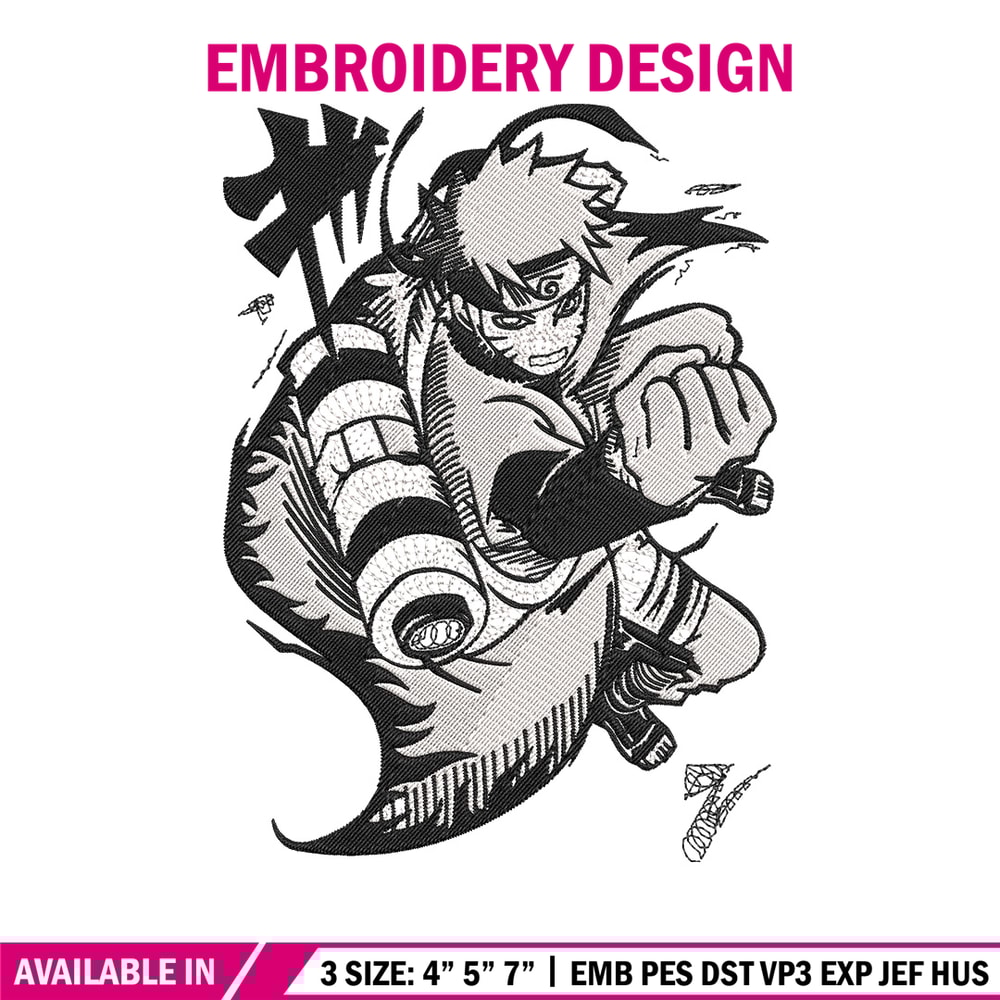 Naruto Poster Embroidery Design, Naruto Embroidery, Embroidery File, Anime Embroidery,Anime shirt, Digital download..jpg