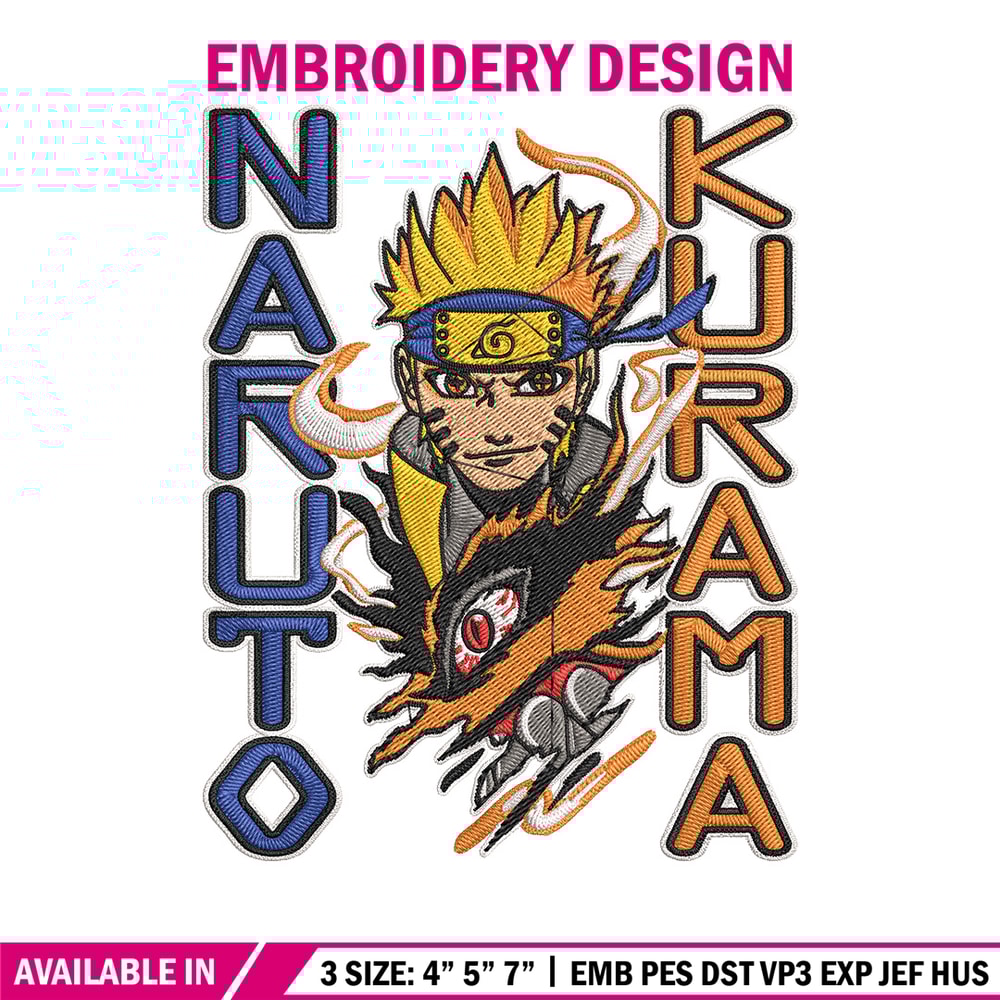 Naruto Poster Embroidery Design, Naruto Embroidery, Embroidery File, Anime Embroidery,Anime shirt, Digital download.jpg