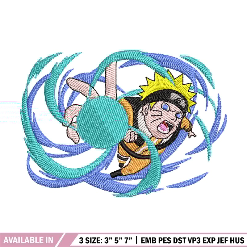 Naruto power embroidery design, Naruto embroidery, embroidery file, anime design, anime shirt, Digital download.jpg