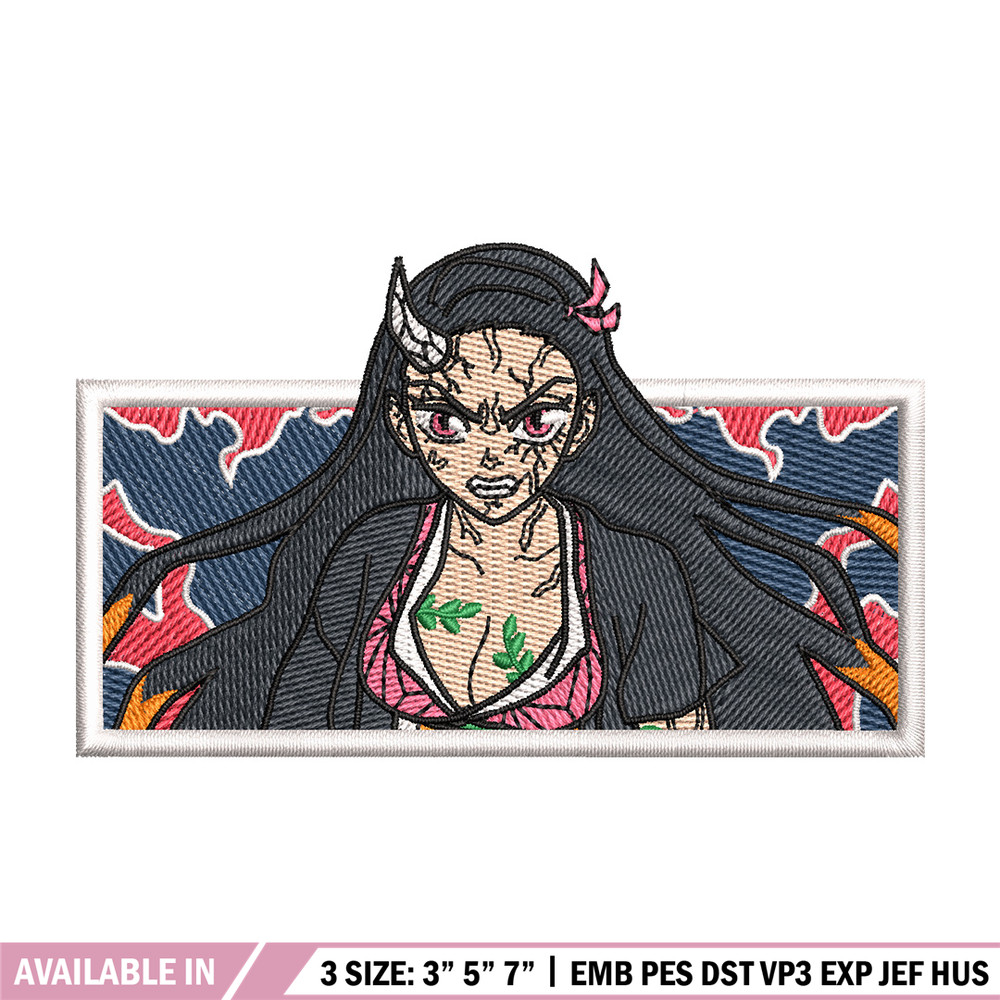 Nezuko demon box embroidery design, Neuzko embroidery, Anime design, Embroidery shirt, Embroidery file, Digital download.jpg