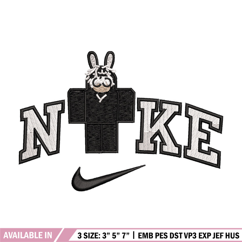 Nike bunny lego embroidery design, Bunny embroidery, Nike design, Embroidery shirt, Embroidery file, Digital download.jpg