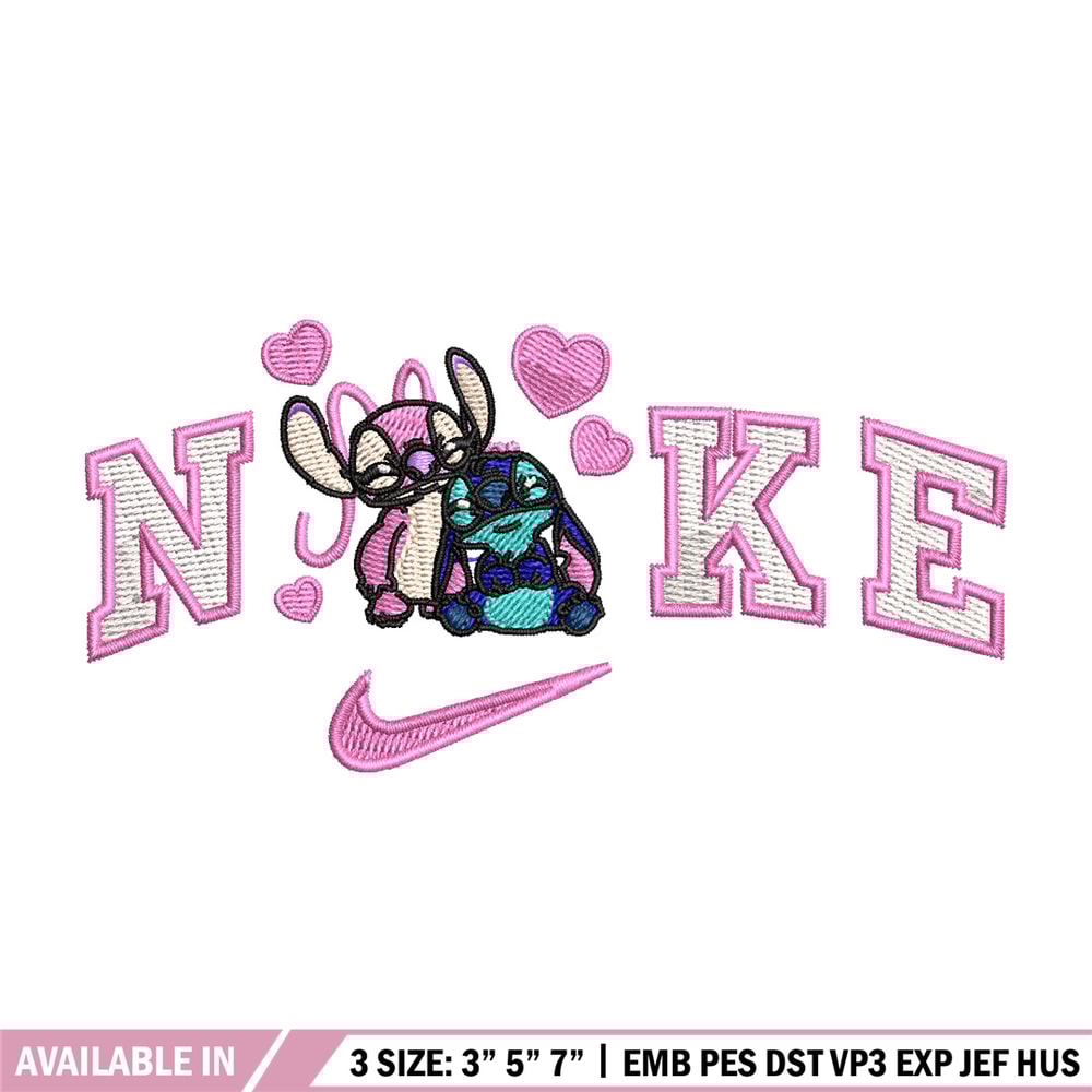 Nike stitch love embroidery design, Stitch embroidery, Nike design, Embroidery file,Embroidery shirt, Digital download.jpg