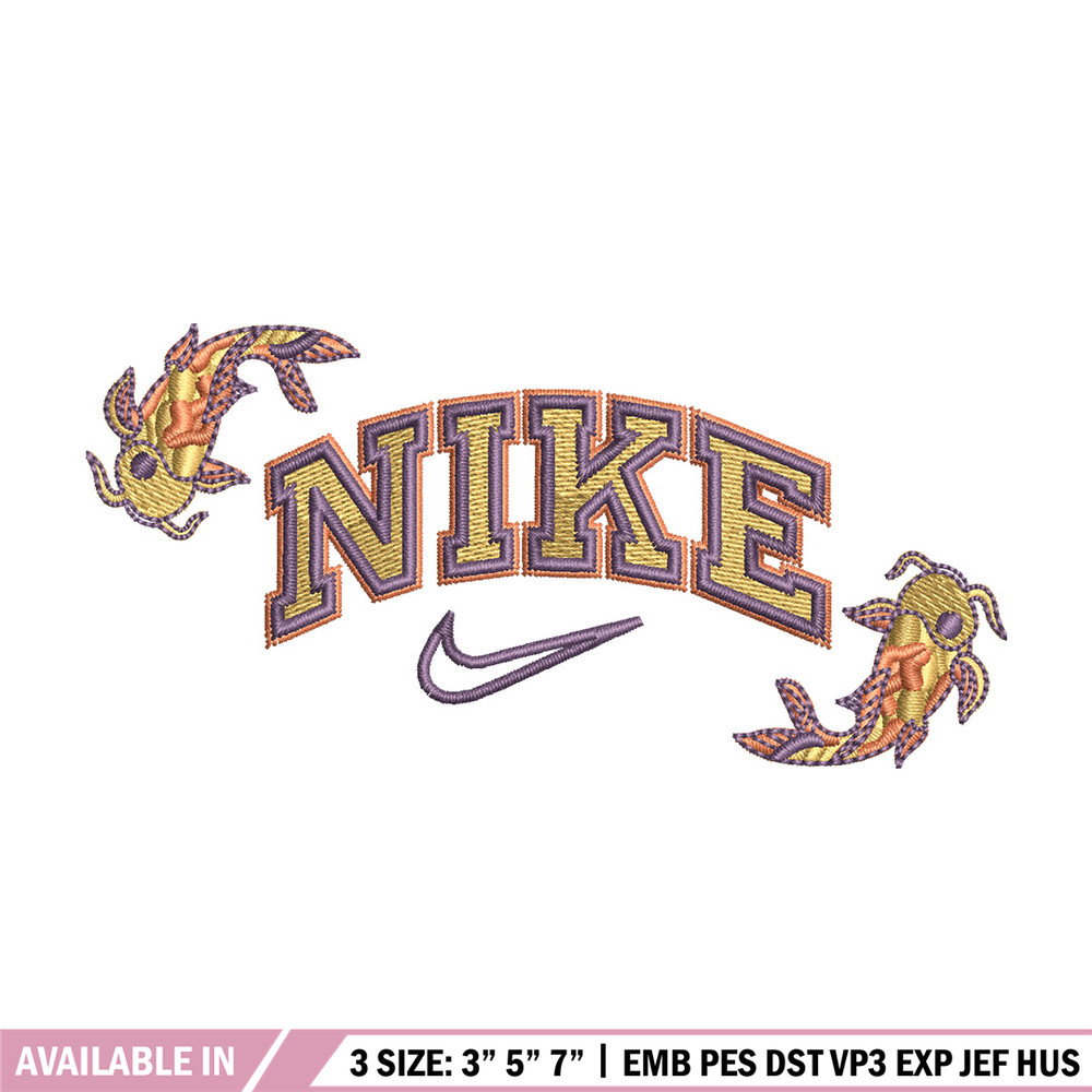 Nike x fish embroidery design, Fish embroidery, Nike design, Embroidery shirt, Embroidery file,Digital download.jpg