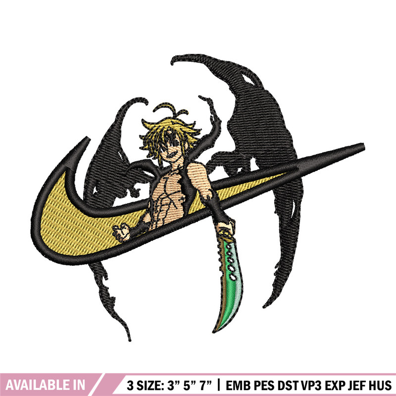 Nike x Meliodas embroidery design, Meliodas embroidery, Nike design, Embroidery shirt, Embroidery file, Digital download.jpg