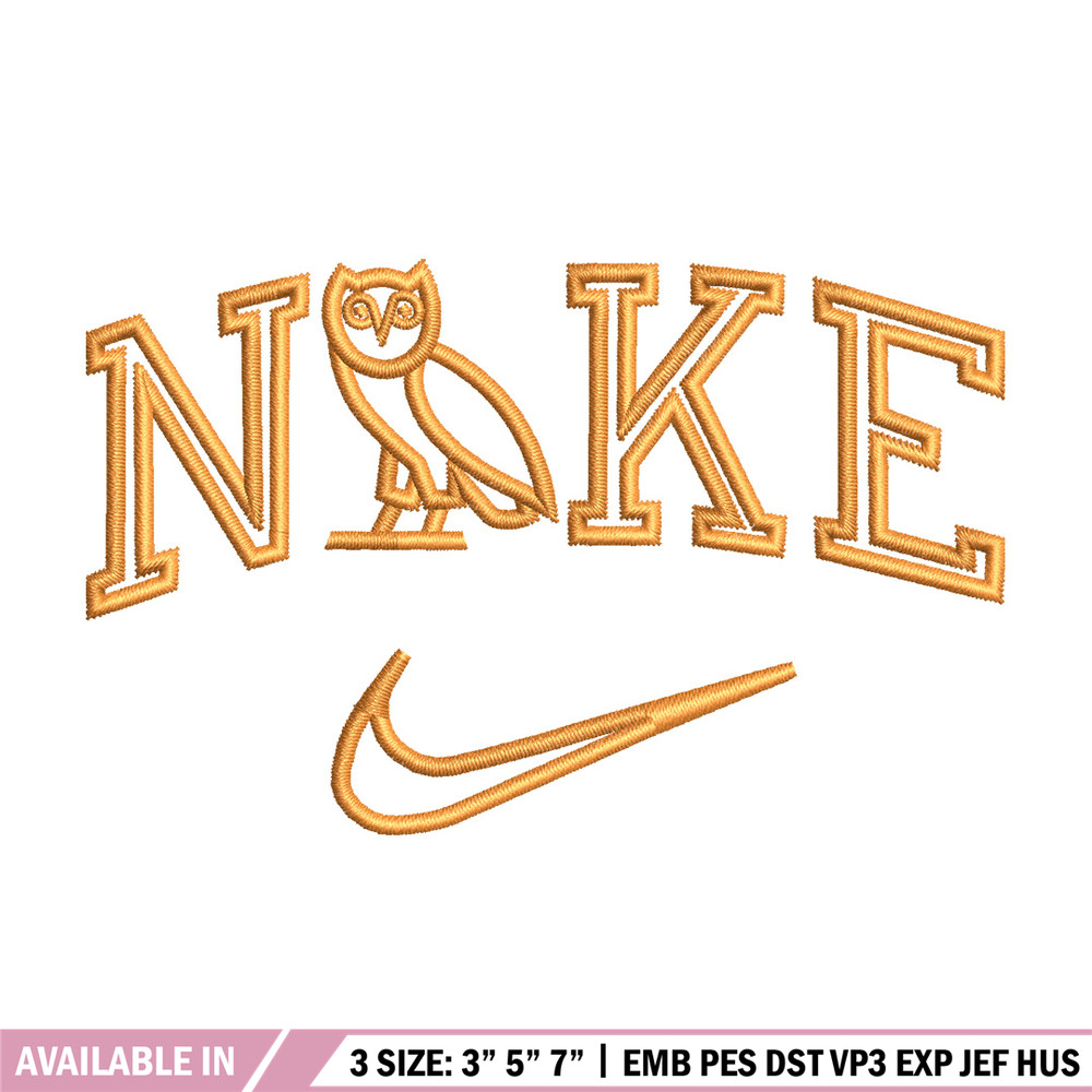 Nike x owl embroidery design, Owl embroidery, Nike design, Embroidery file, Embroidery shirt, Digital download.jpg