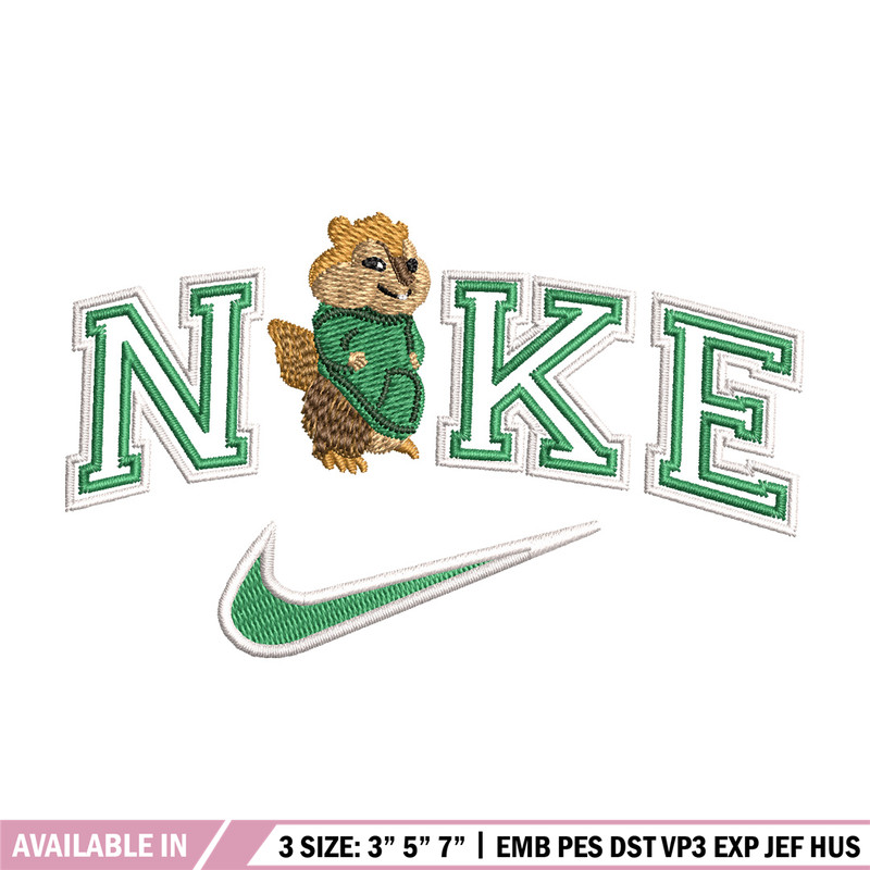 Nike x squirrel embroidery design, squirrel embroidery, Nike design, Embroidery shirt, Embroidery file,Digital download.jpg