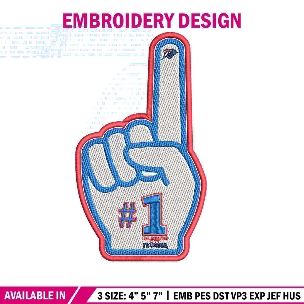 Oklahoma City Thunder no 1 embroidery design, NBA embroidery,Sport embroidery,Embroidery design, Logo sport embroidery.jpg