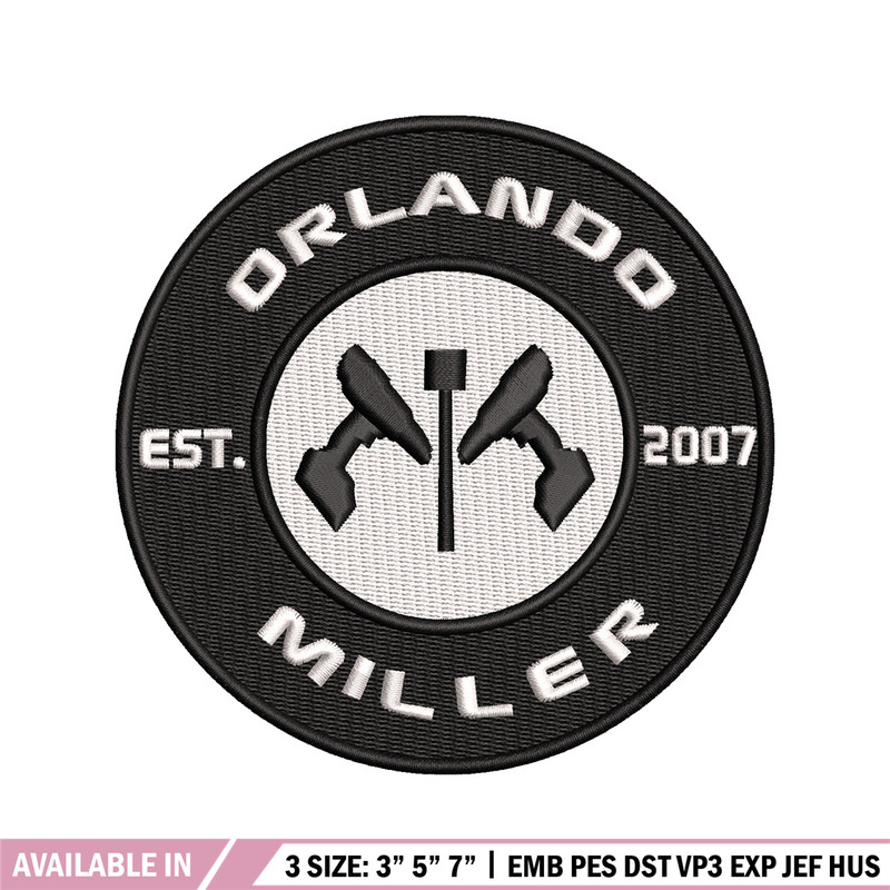 Orlando Miller Installations embroidery design, logo embroidery, logo design, embroidery file, Digital download..jpg