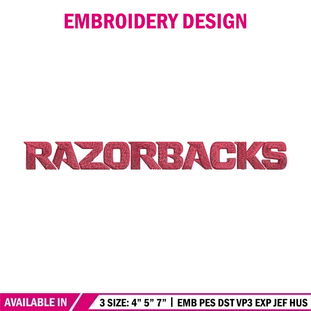 Razorbacks Logo embroidery design, Logo embroidery, Sport embroidery, logo sport embroidery, Embroidery design.jpg