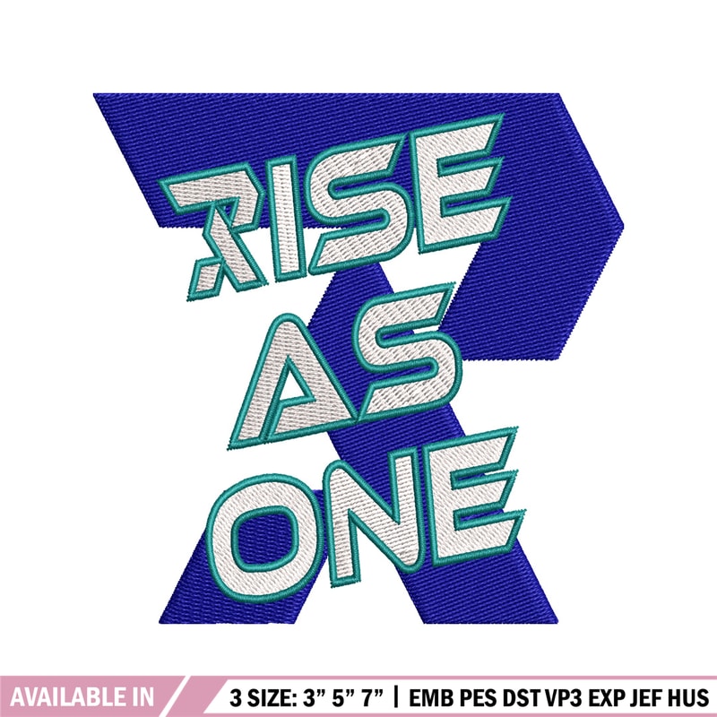 Rise As One embroidery design, Rise As One embroidery, logo design, embroidery file, logo shirt, Digital download..jpg