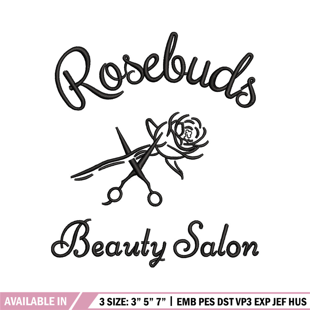 Rosebudes embroidery design, Beauty salon embroidery, Emb design, Embroidery shirt, Embroidery file, Digital download.jpg