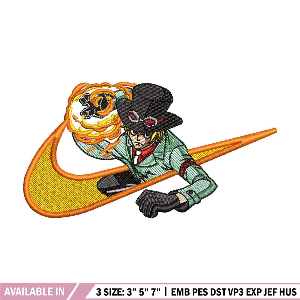 Sabo nike embroidery design, One piece embroidery, Nike design, Embroidery shirt, Embroidery file, Digital download.jpg