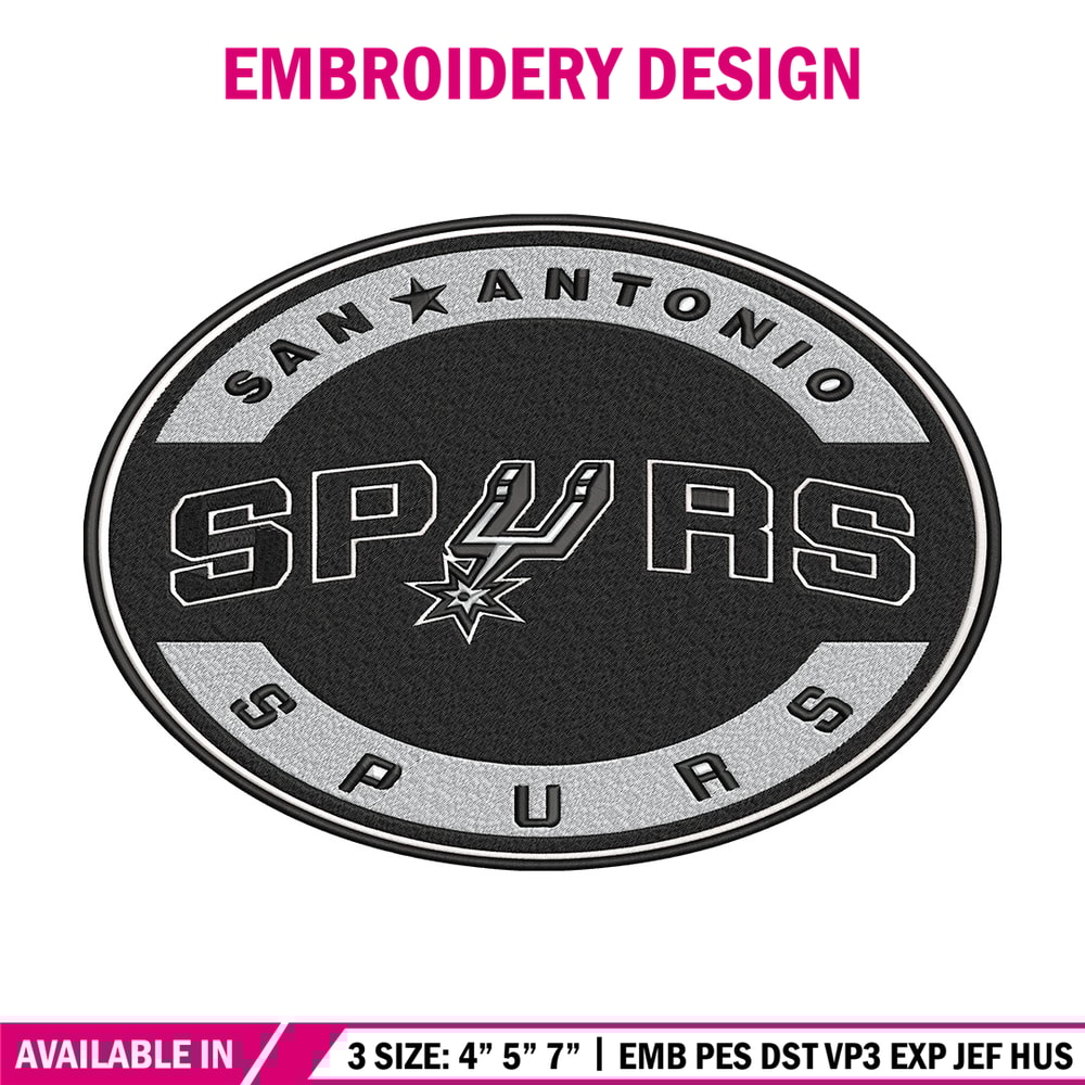 San Antonio Spurs logo embroidery design, NBA embroidery, Embroidery design,Logo sport embroidery, Sport embroidery..jpg