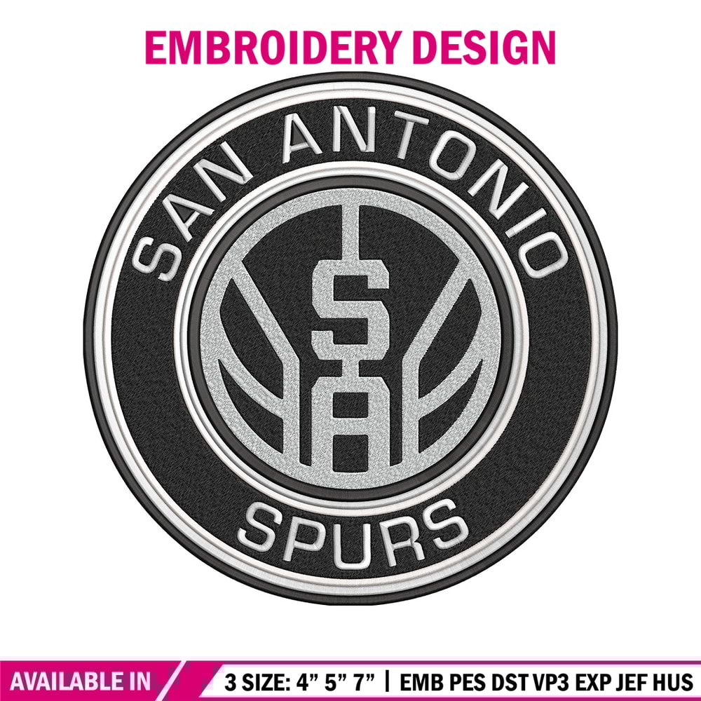 San Antonio Spurs logo embroidery design, NBA embroidery,Embroidery design, Logo sport embroidery, Sport embroidery..jpg