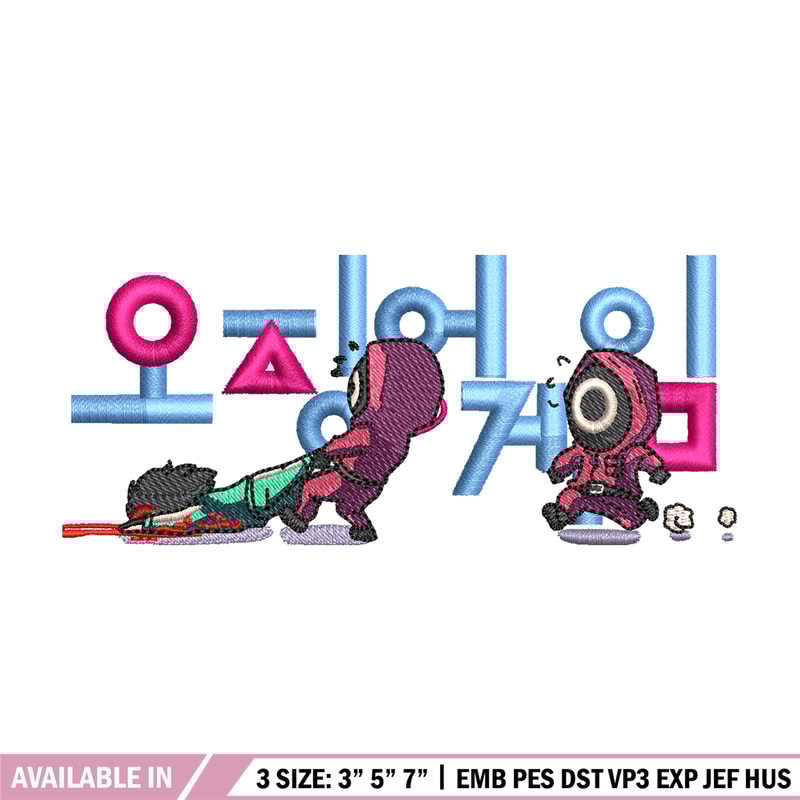 Squid game mini embroidery design, Squid game logo embroidery, Embroidery shirt, logo design, Instant download.jpg