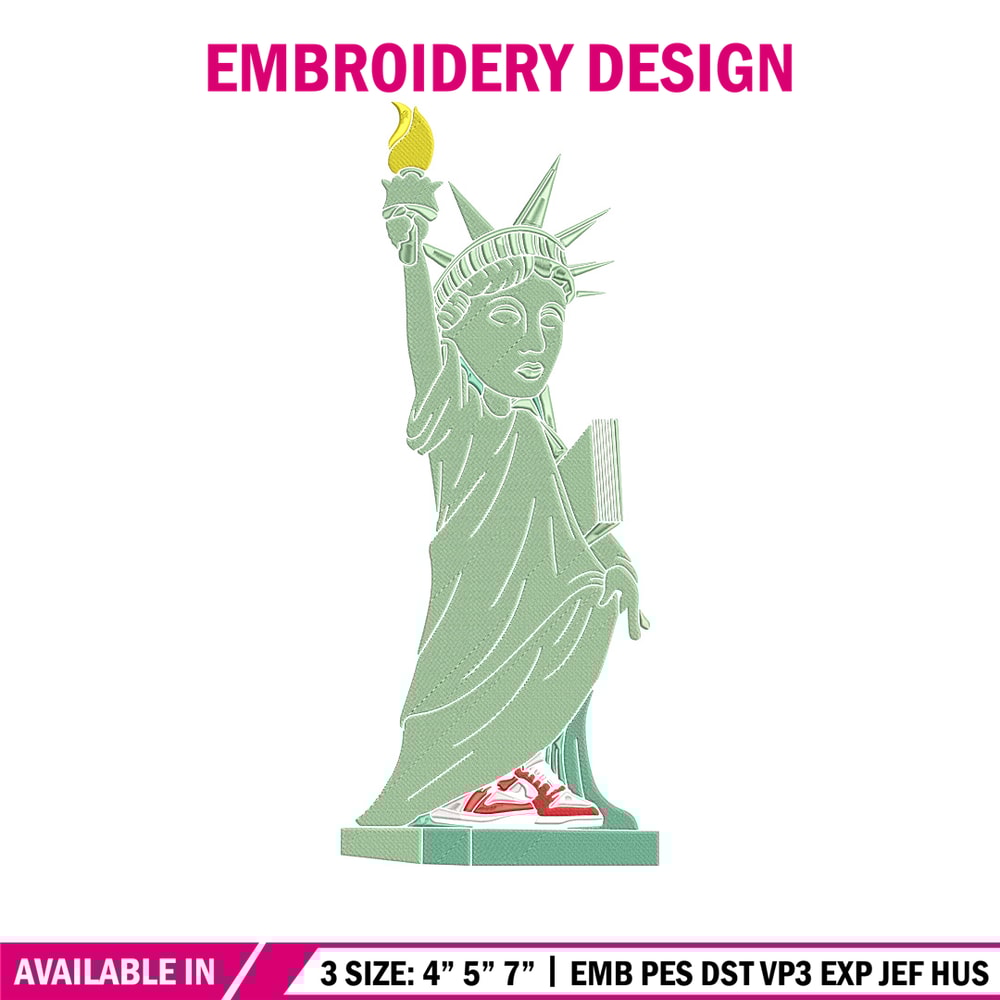Statue of Liberty Embroidery Design, Logo Embroidery, Embroidery File, Anime Embroidery, Anime shirt, Digital download.jpg