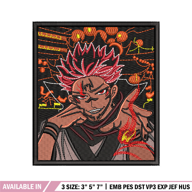 Sukuna frame embroidery design, Sukuna embroidery, Embroidery shirt, Embroidery file, Anime design, Digital download.jpg