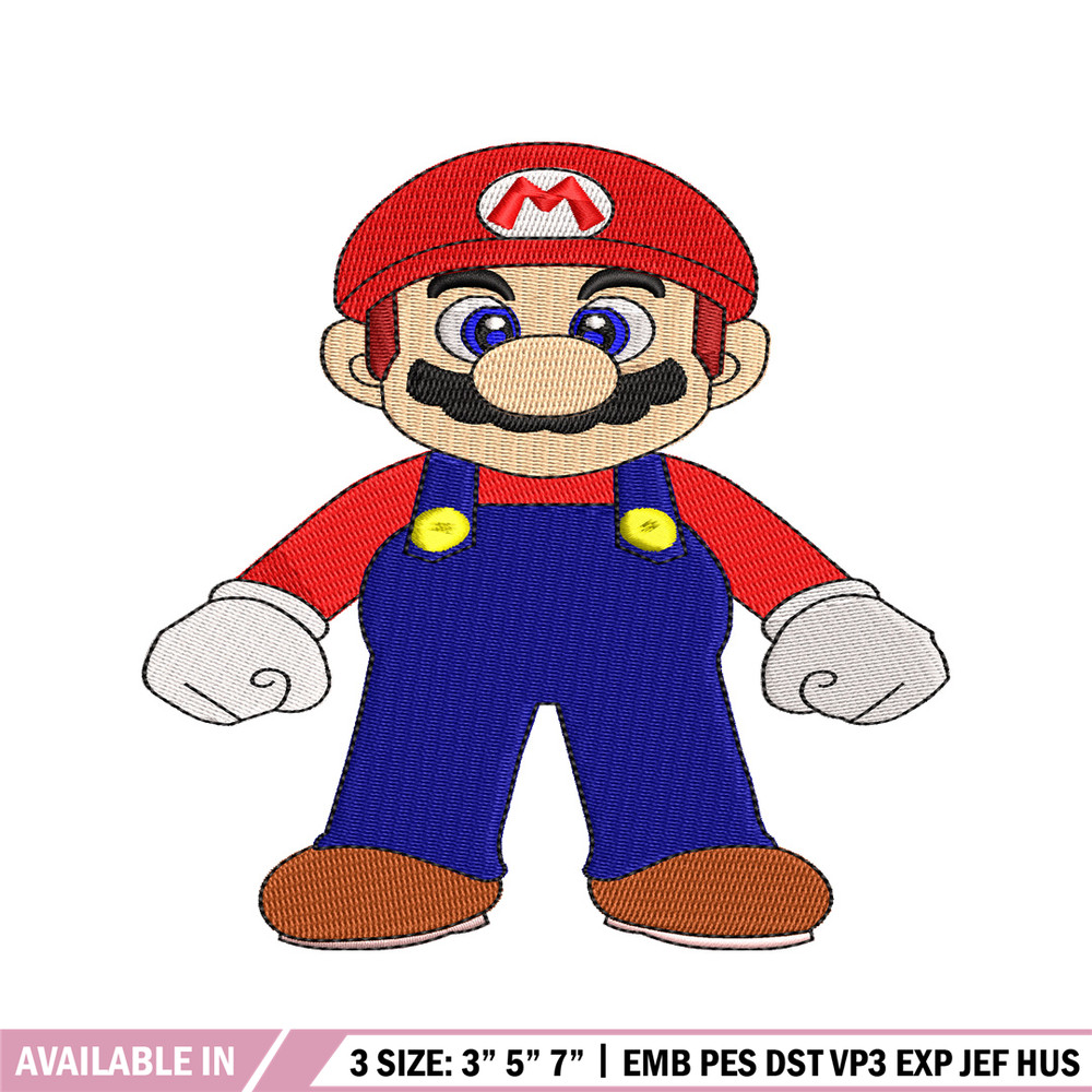 Super Mario bros embroidery design, Mario embroidery, logo design, Logo shirt, embroidery file, Digital download.jpg