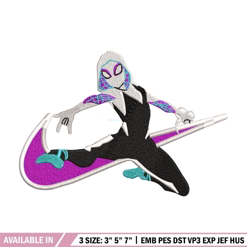Superhero Nike embroidery design, Nike Spiderwen embroidery, Nike design, movie design, logo shirt, Digital download.jpg