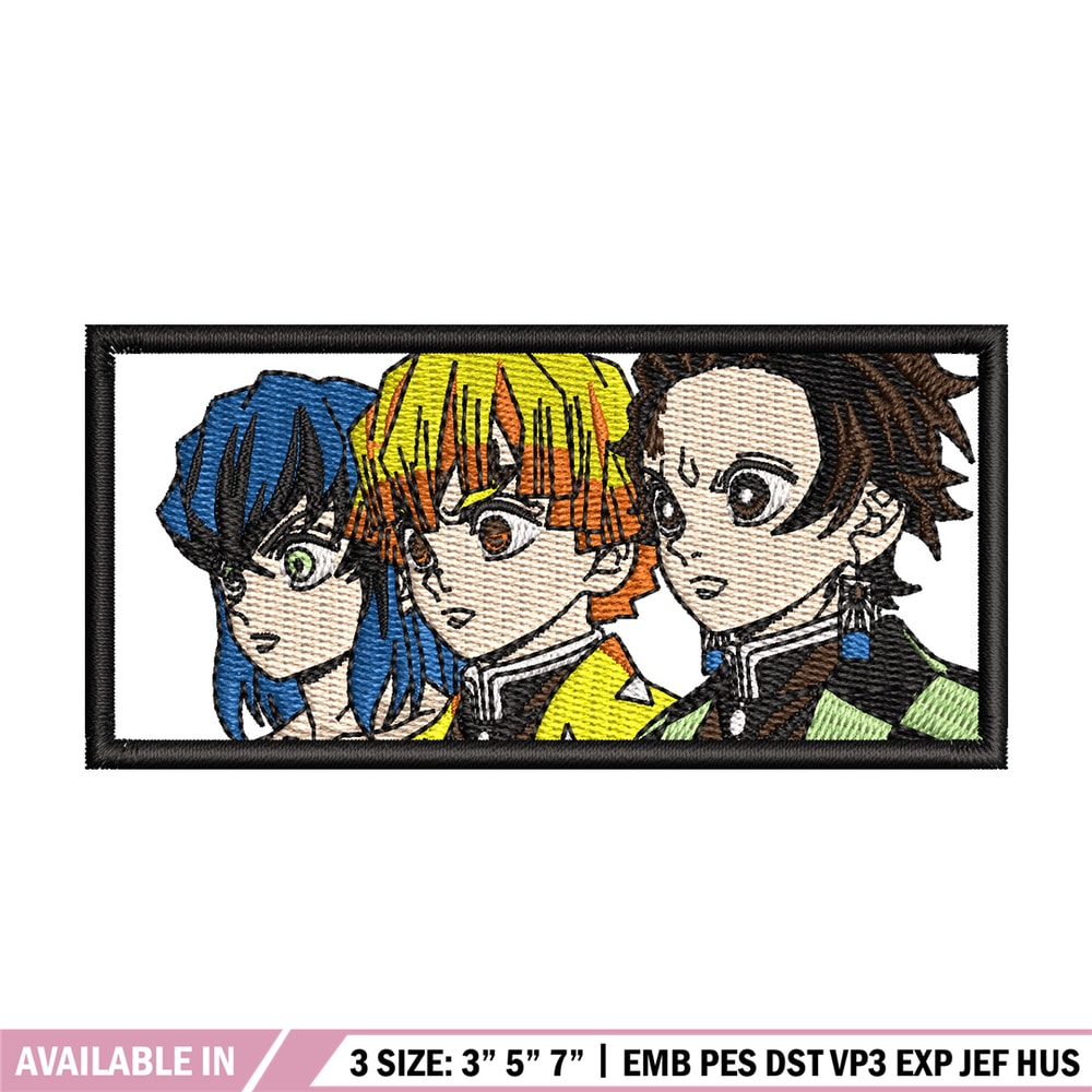 Tanjiro friends embroidery design, Tanjiro embroidery, Anime design, Embroidery shirt, Embroidery file, Digital download.jpg