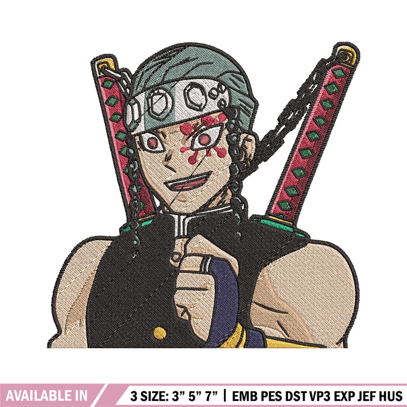 Tengen smile embroidery design, Tengen embroidery, Anime design, Embroidery shirt, Embroidery file, Digital download.jpg