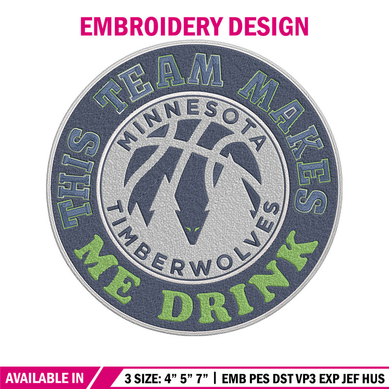 Timberwolves basketball embroidery design, NBA embroidery, Sport embroidery, Embroidery design, Logo sport embroidery..jpg