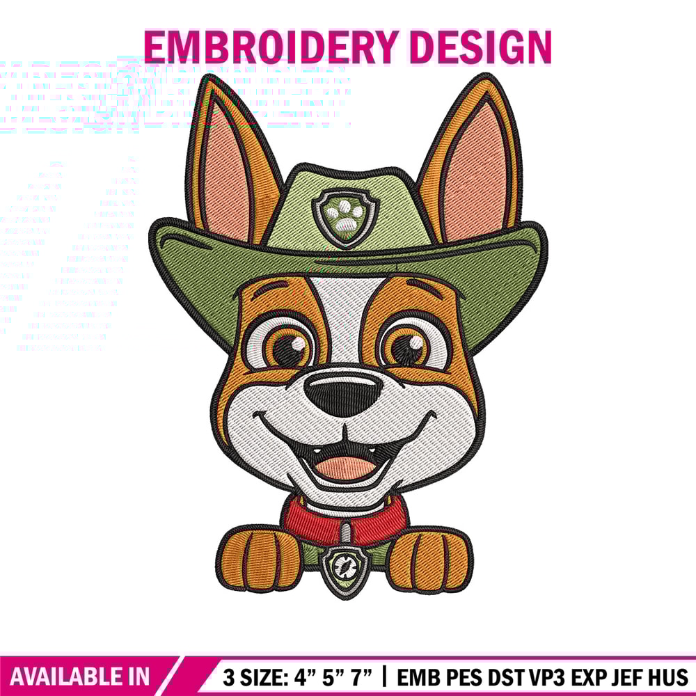 Tracker dog Embroidery Design, Paw patrol Embroidery, Embroidery File, Anime Embroidery, Anime shirt, Digital download..jpg