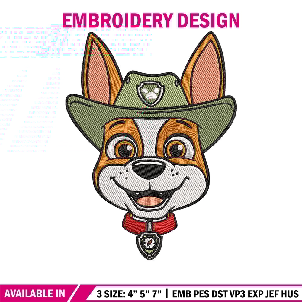 Tracker dog Embroidery Design, Paw patrol Embroidery, Embroidery File, Anime Embroidery, Anime shirt, Digital download.jpg