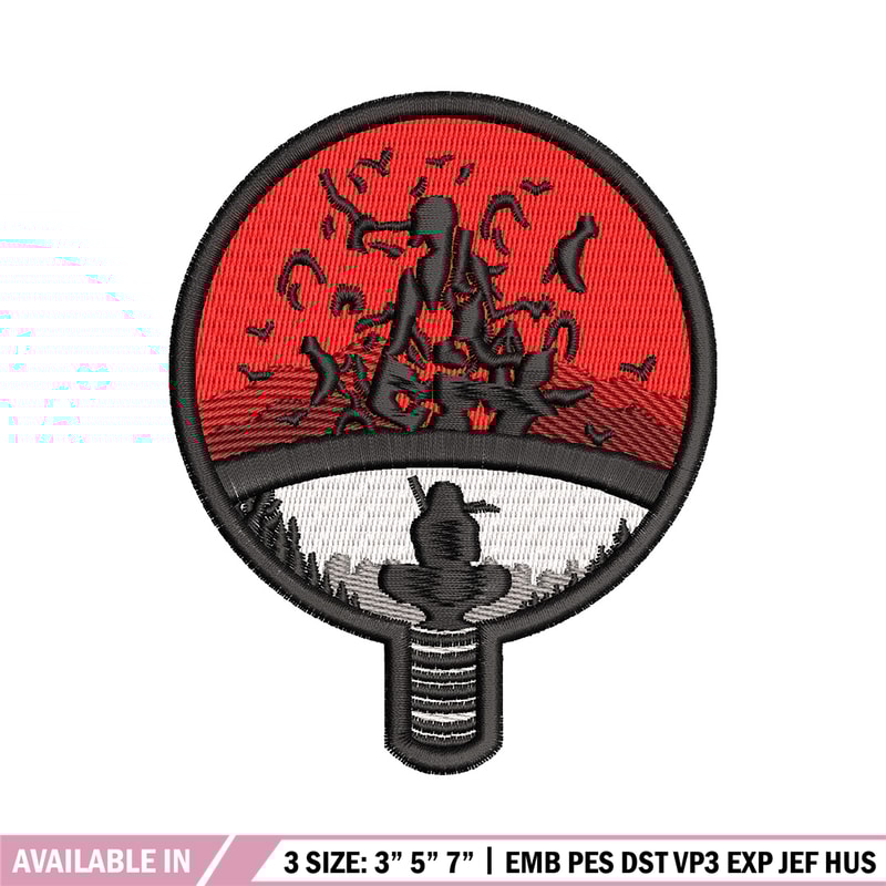 Uchiha logo embroidery design, Naruto embroidery, Anime design, Embroidery shirt, Embroidery file, Digital download.jpg