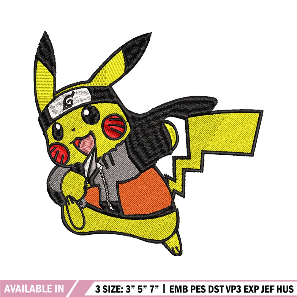 Uchiha Pikachu embroidery design, Pokemon embroidery, embroidery file, anime design, anime shirt, Digital download.jpg