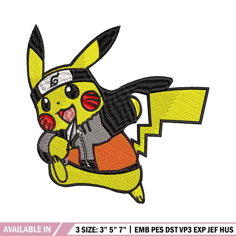 Uchiha Pikachu embroidery design, Pokemon embroidery, embroidery file, anime design, anime shirt, Digital download.jpg
