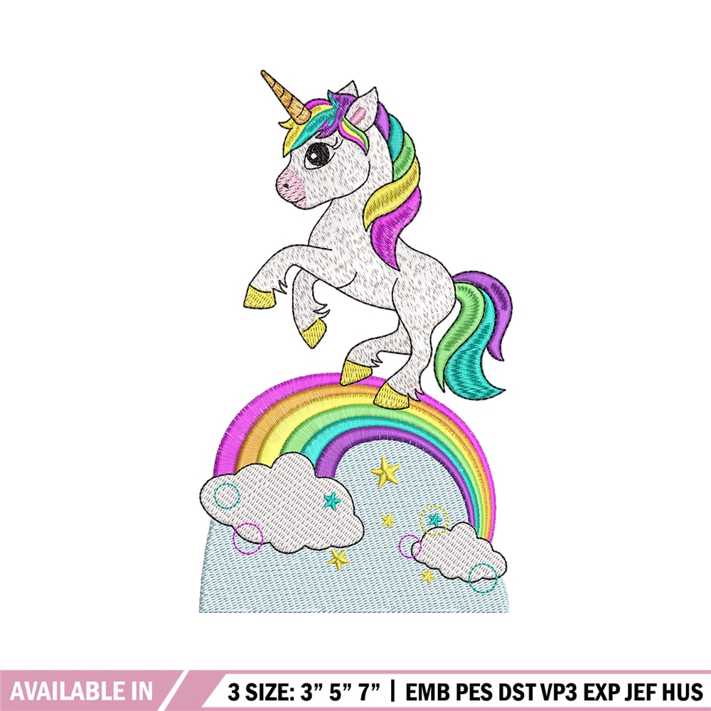 Unicorn cartoon embroidery design, Unicorn cartoon embroidery, Embroidery shirt, logo design, Instant download.jpg