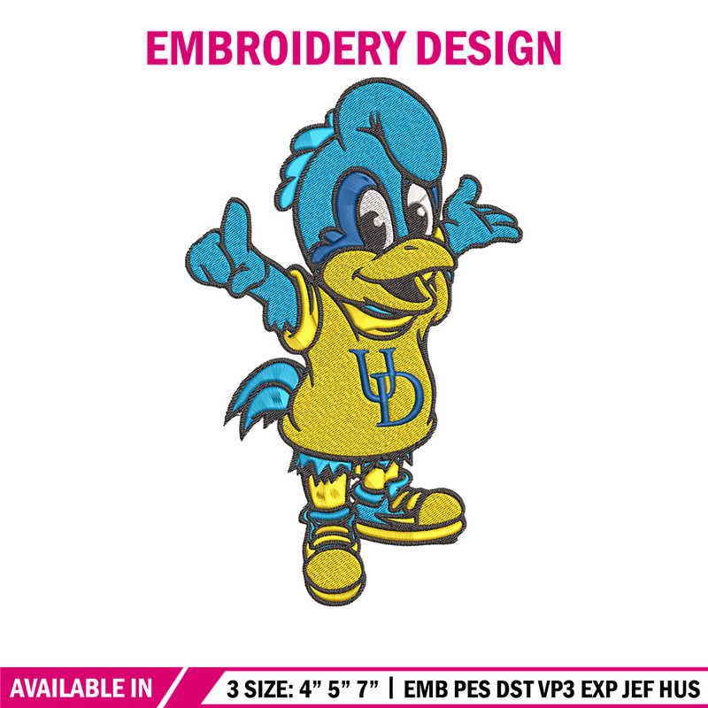 University of Delaware embroidery design, NCAA embroidery, Sport embroidery, Embroidery design ,Logo sport embroidery..jpg