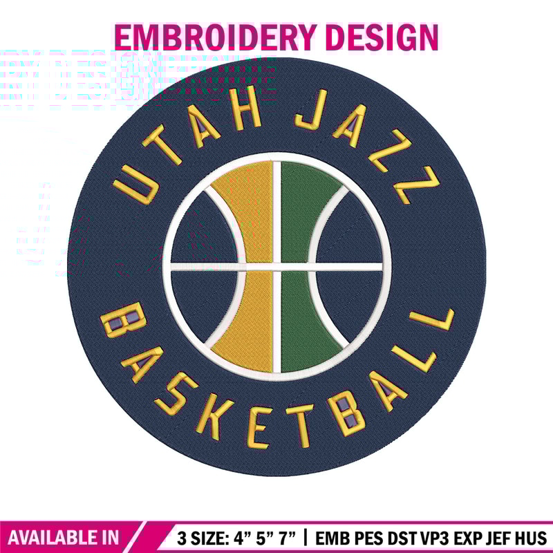 Utah Jazz logo embroidery design, NBA embroidery, Sport embroidery, Embroidery design,Logo sport embroidery.jpg