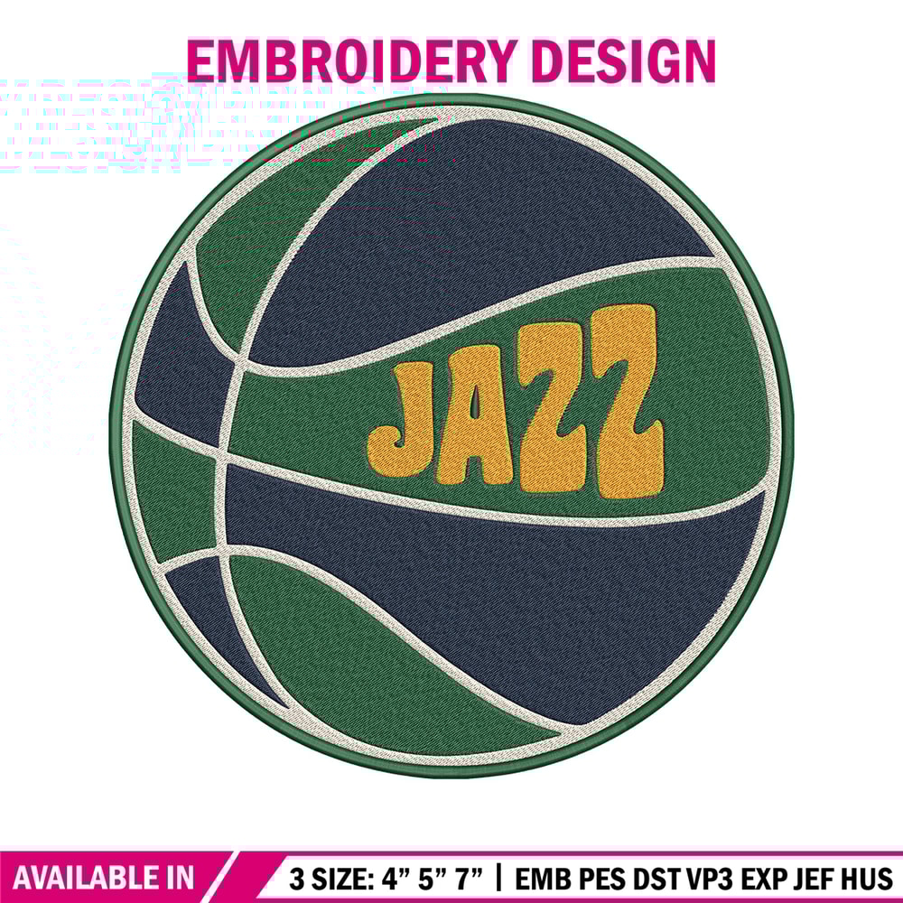Utah Jazz logo embroidery design, NBA embroidery, Sport embroidery,Embroidery design,Logo sport embroidery..jpg